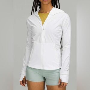 lululemon athletica beige hooded zip jacket